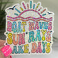 Boat Waves Sun Rays Lake Days Holographic Sparkly Sticker Boating Outdoor Decal Nature Adventure Sticker Lake House Lake Life Sticker