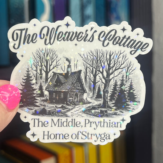 The Weaver's Cottage ACOTAR Holographic Sticker SJM Lover Sparkly decal ACOTAR laptop kindle sticker A Court of Thorns and Roses Decal