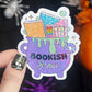 Purple Bookish Cauldron Halloween Bookshelf Holographic Sticker Halloween Kindle Decal Spooky Fall Reader Gift Bookish Decal