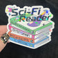 SciFi Book Club Holographic Sticker Science Fiction Decal Spicy Dystopian Alien Bookish kindle waterbottle laptop Reader Bookish Gift