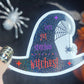Let's Get Stitchin Witches holographic sticker thimble quilting sticker quilter Halloween decal sewing machine sticker cross stitch sticker