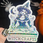 Witch Crafts holographic Sticker Crafting Crochet Knitting quilting sticker Halloween decal sewing machine sticker cross stitch sticker