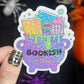 Purple Bookish Cauldron Halloween Bookshelf Holographic Sticker Halloween Kindle Decal Spooky Fall Reader Gift Bookish Decal
