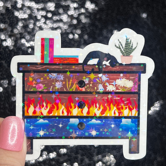 ACOTAR Nightstand Holographic Sticker SJM Lover Sparkly decal A Court of Thorn and Roses laptop kindle sticker Decal Suriel Velaris Decal