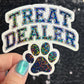 Treat Dealer Paw Prints Holographic Sticker | Dog lover gift decal | Puppy love sticker | Dog mom dad sticker Dog Rewards
