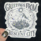 Greetings From Crescent City Holographic Sticker, HOSAB HOEAB Decal, SJM laptop waterproof sticker bookish Waterbottle decal