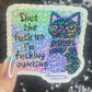 Shut the F Up I'm Fing Counting Knitting Yarn holographic sticker thimble quilting decal sewing machine sticker cross stitch sticker crochet