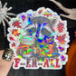 Ferall Fall Halloween Raccoon Holographic Sticker Mental Health Sticker Sparkly Spread Positivity Good Vibes Decal Inspirational