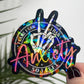 Holographic "I Came, I Saw, I Had Anxiety So I Left" Sticker | Mental Health Sticker Funny & Sassy Decal Sparkly Work Humor Sticker