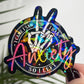 Holographic "I Came, I Saw, I Had Anxiety So I Left" Sticker | Mental Health Sticker Funny & Sassy Decal Sparkly Work Humor Sticker