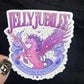 Jelly Jubilee Pink Pony Holographic Sticker, HOSAB HOEAB Hofas Decal, SJM laptop kindle waterproof sticker bookish Waterbottle decal