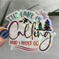 The Lake is Calling and I Must Go Holographic Sparkly Sticker Adventure Sticker Boating Outdoor Decal Nature Lake House Sticker Lake Life