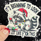 It’s Beginning to Look a lot like f this Christmas Raccoon Sticker – Funny Holographic Holiday Sticker,  Decal Xmas Gift & Stocking Stuffer