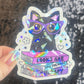 Books are My Therapy Holographic Sticker Book Lover Sparkly Decal, Spicy Bookclub, kindle waterbottle laptop Reader Librarian Gift