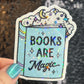 Books Are Magic Sparkly Sticker Holographic Book Lover, Spicy Dark Romance, Booktok Reader Gift  kindle laptop Romance Decal Bookish Bday