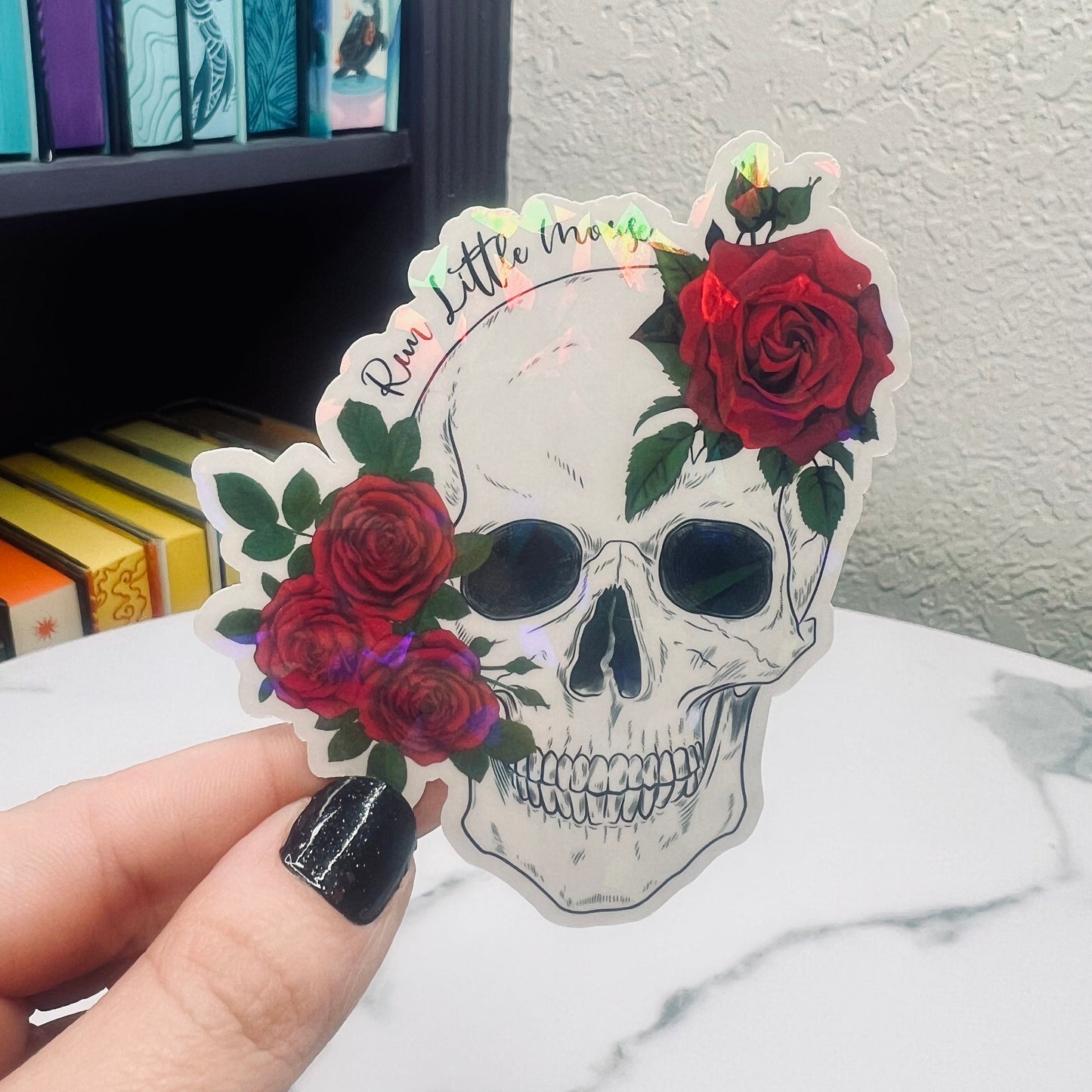 Run Little Mouse Haunting Adaline Inspired Holographic Bookish Sticker Book Lover, Spicy Dark Romance, erotica, Booktok, Romance Decal