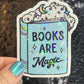 Books Are Magic Sparkly Sticker Holographic Book Lover, Spicy Dark Romance, Booktok Reader Gift  kindle laptop Romance Decal Bookish Bday