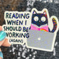 Reading When I Should be WorkingSparkly Sticker Holographic Book Lover, Spicy Dark Romance, Booktok Reader Gift kindle laptop Romance Decal
