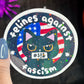 Felines Against Fascism Political Sticker Holographic Kamala Decal Pro Choice Feminist Liberal Democrat Anti Trump JD Vance