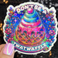 Don't be a Twatwaffle Sparkly Holographic Sticker Mental Health Spread Good Vibes Decal ADHD Neurodivergent Sticker Inspirational Mindful