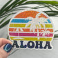 Aloha Hawaii Palm Tree Holographic Sparkly Sticker BeachLife Decal Sunshine Sticker Summer Vacation Sticker Ocean Life Sticker Family Cruise