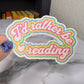 I'd Rather Be Reading Retro Neon Holographic Sticker, Book Merch, Booktok, kindle waterbottle laptop stickers Gift for Reader decal