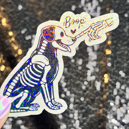 Boop Puppy Dog Holographic Sticker | Dog lover gift decal | Puppy love sticker | Dog mom dad sticker
