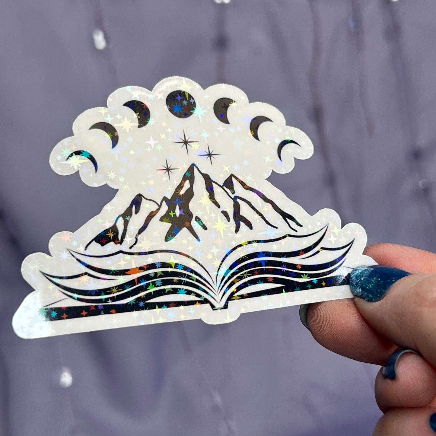 ACOTAR Velaris Book Sparkly Sticker ACOTAR Holographic Decal Kindle Sticker Spicybook Sticker Bookish Waterbottle Sticker Reader Sticker
