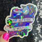 Most Likely to Solve the Mystery First Holographic Sticker Decal, Cozy Mystery Reads Bookish kindle laptop Reader Bookish Present Gift