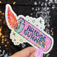 Bridge Burner Sparkly Holographic Sticker Protect Your Mental Health Spread Good Vibes Decal ADHD Neurodivergent Sticker