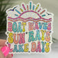 Boat Waves Sun Rays Lake Days Holographic Sparkly Sticker Boating Outdoor Decal Nature Adventure Sticker Lake House Lake Life Sticker
