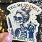 Tell Me to Smile One More Time Holographic Sticker Mental Health Sticker Sparkly Spread Positivity Good Vibes Decal Inspirational