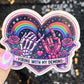 Vibing with my demons colorful Holographic Sticker Mental Health Sticker Sparkly Spread Positivity Good Vibes Decal Inspirational Rainbow