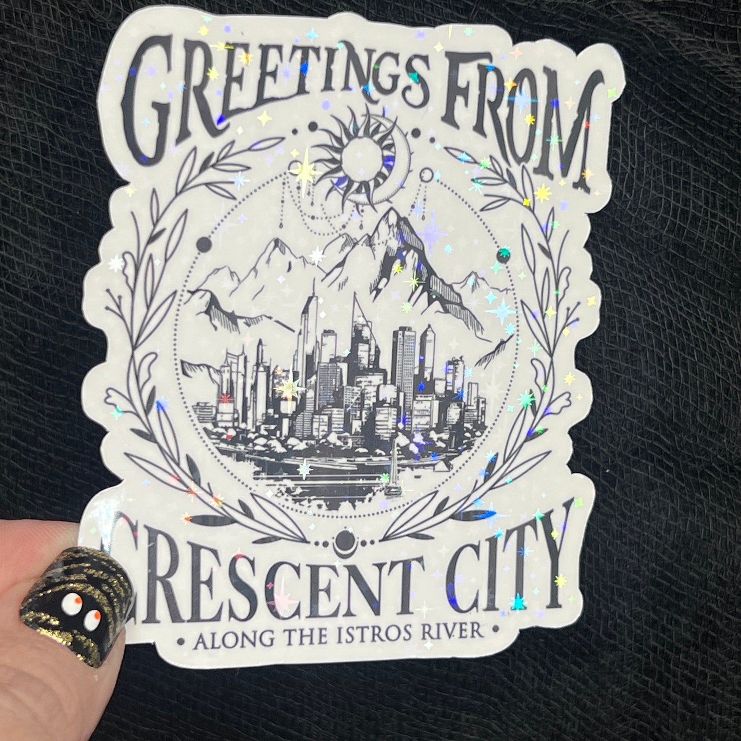 Greetings From Crescent City Holographic Sticker, HOSAB HOEAB Decal, SJM laptop waterproof sticker bookish Waterbottle decal