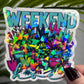 Weekend Hoe Plant Life Colorful Holographic Sticker Succulent Gardener Sparkly Good Vibes Decal Inspirational Sticker
