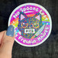 No Spoons Left Only Freakin Knives Holographic Sticker Mental Health Sticker Sparkly Spread Positivity Good Vibes Decal Inspirational Humor