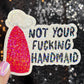 Not Your Handmaid Holographic Sticker Kamala Decal Anti Trump JD Vance Pro Choice Feminist Sticker Liberal Democrat Decal