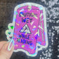 Caution Wet While Reading Funny Sparkly Sticker Holographic Book Lover, Spicy Dark Romance, Booktok, kindle waterbottle laptop Romance Decal