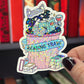 Reading Trash Raccoon Holographic Sticker, Spicy Dark Romance, Booktok, kindle waterbottle laptop stickers Smut decal Funny Reader Bookish c