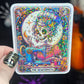 The Sewciopath skeleton holographic sticker thimble quilting sticker quilter Halloween decal sewing machine sticker cross stitch sticker