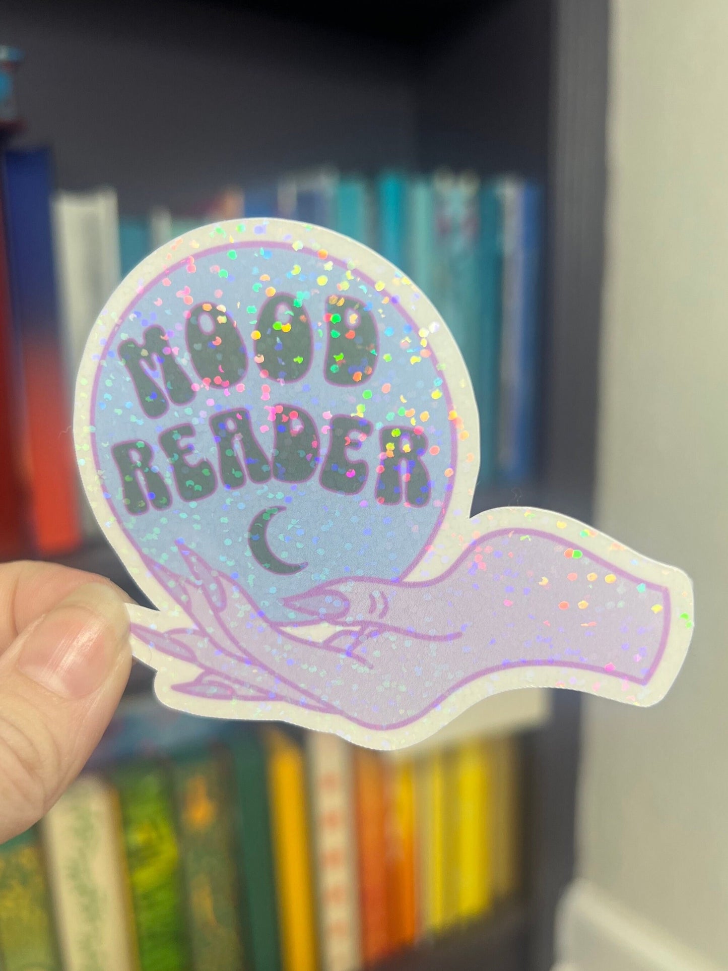 Mood Reader Holographic Sticker, Halloween Booktok stickers, kindle stickers, Fortune Teller Water Bottle Sticker Spooky Reader Sticker