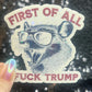 First of All F Trump Possum Sparkly Holographic Sticker F Trump Decal Democrat Liberal Feminist Sticker Human Rights Oligarchy Sticker