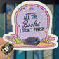 In Memory of All the Books I Did Not Finish DNF Tombstone Sticker Holographic Decal for Book Lovers sticker gift kindle waterbottle laptop
