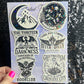 SJM Universe Black & white aesthetic mini Holographic Stickers, Booktok stickers kindle, acotar, throne of glass crescent city decals