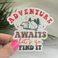 Discontinuing Adventure Awaits Lets Go Find It Camping Holographic Sparkly Sticker Adventure RV Outdoor Decal Nature Sticker Travel Hiking