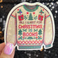All I Want For Christmas is More Books Holographic Sticker, Xmas Bookish Kindle Sticker Reader Decal Book Lover Christmas Gift Book Club