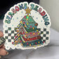 Christmas Seasons Greetings Holographic Sticker, Xmas Bookish Kindle Sticker Reader Decal Book Lover Christmas Gift Book Club Gift
