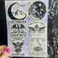 SJM Universe Black & white aesthetic mini Holographic Stickers, Booktok stickers kindle, acotar, throne of glass crescent city decals