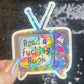 Read a fing Book Sparkly Sticker Holographic Book Lover Banned Spicy Dark Romance Booktok kindle waterbottle laptop Decal
