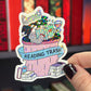 Reading Trash Raccoon Holographic Sticker, Spicy Dark Romance, Booktok, kindle waterbottle laptop stickers Smut decal Funny Reader Bookish c